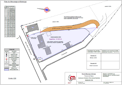 plan mesurage bornage