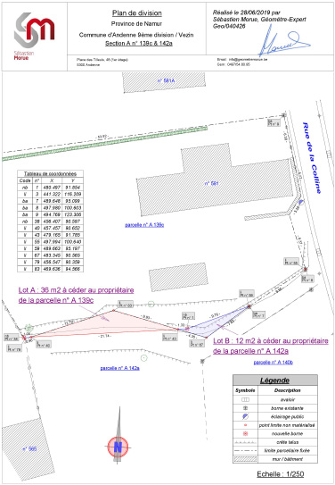 plan mesurage division